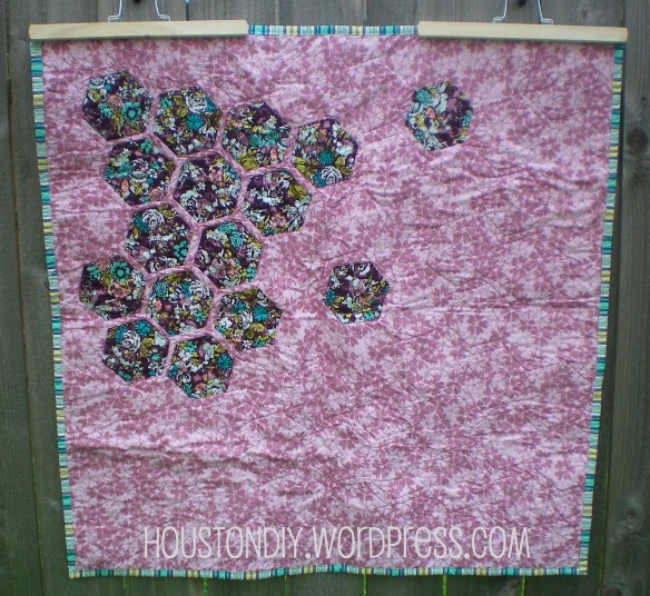 Purple side of hexagon quilt